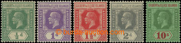 216105 - 1922-1927 SG.27-35, Jiří V., ½P - 10Sh, kompletní série