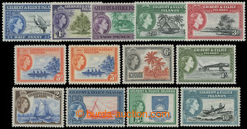 216107 - 1956-1962 SG.64-75, Alžběta II. - Krajinky ½P - 10Sh, kom