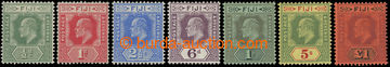216113 - 1906-1912 SG.117-124, Edward VII. ½P - £1, complete set of