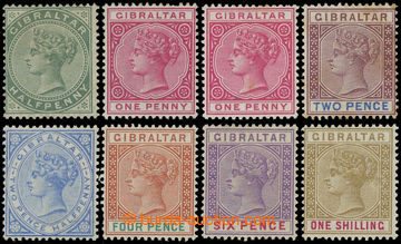 216149 - 1898 SG.39-45, Victoria ½P - 1Sh, complete set of 7 stamps 
