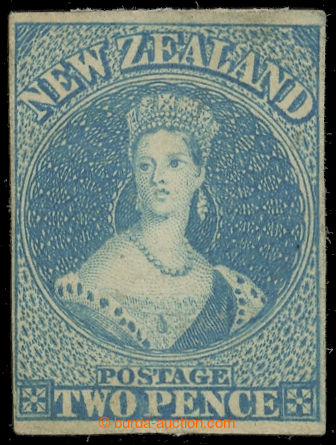 216162 - 1857 SG.10, Chalon Head, 2P blue, without watermark; at uppe