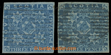 216164 - 1851-1860 SG.3-4, Heraldické květiny 3P, 2 zn. různých o