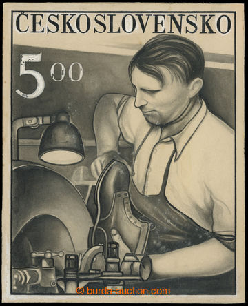 216321 - 1951 NEPŘIJATÝ NÁVRH / ŠPRUNGL Wenceslas / stamp design 