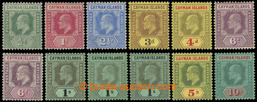 216354 - 1907-1909 SG.25-34, Edward VII.  ½P - 10Sh, complete set of