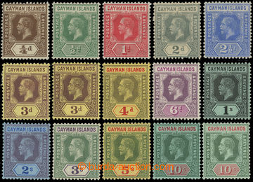 216356 - 1912-1920 SG.40-52b, George V., ¼P - 10Sh, complete set of 