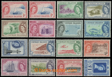 216366 - 1953-1962 SG.148-161a, Alžběta II. - Motivy, ¼P - £1, ko