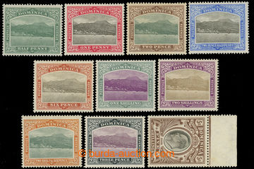 216380 - 1907-1908 SG.37-46, Port Roseau and Edward VII. ½P - 5Sh, c