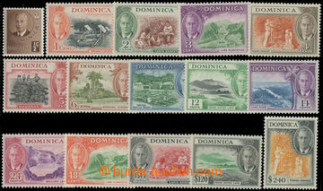 216389 - 1951 SG.120-134, George VI. - Motives, ½C - $2,40, complete