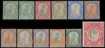 216450 - 1904-1908 SG.24-33, Alegorie a Edvard VII. ½P - 5Sh, komple