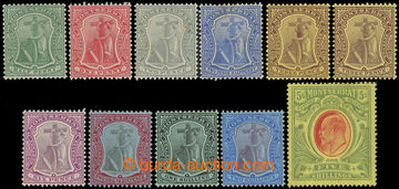 216451 - 1908-1914 SG.35-47, Alegorie a Edvard VII. ½P - 5Sh, komple