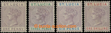 216466 - 1886-1887 SG.39-42, Victoria 1P - 1Sh, complete set of 4 sta