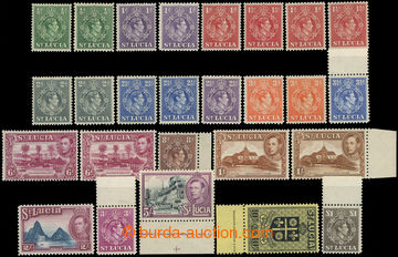 216475 - 1938-1948 SG.128a-141, Jiří VI. a Krajinky, ½P - £1, kom