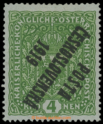 216578 -  Pof.50I Pp, Coat of arms 4 Koruna light green with inverted