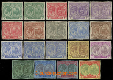 216677 - 1921-1929 SG.37-47c, Double Medallion ½P - 5Sh, complete se
