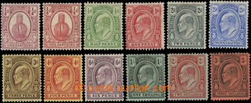 216732 - 1909-1911 SG.115-126, Edward VII., ¼P - 3Sh, complete set, 