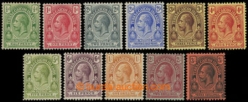 216734 - 1913-1921 SG.129-139, George V., ½P - 3Sh, complete set of 