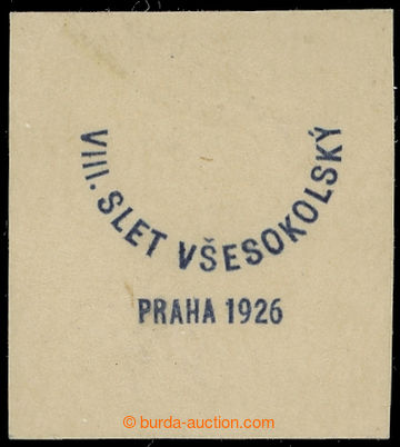 216748 - 1926 PLATE PROOF  plate proof added-print VIII. Sokol festiv