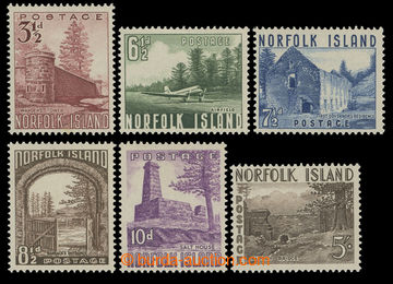 216755 - 1953 SG.13-18, Landscape 3½P - 5Sh, complete set of 6 stamp