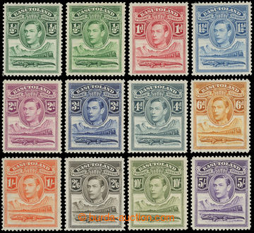 216766 - 1938 SG.18-28, Jiří VI.  Krokodýl ½P - 5Sh, kompletní s