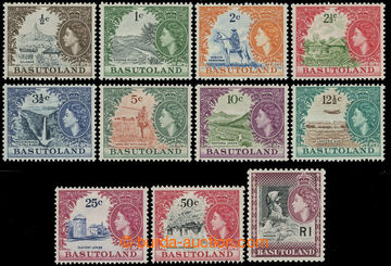 216770 - 1961-1963 SG.69-79, Alžběta II. - Krajinky, ½C - 1R, komp
