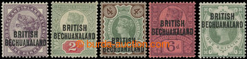 216778 - 1891-1904 SG.33-37, Brit. Victoria 1P - 1Sh; complete set wi