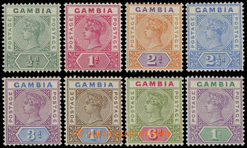 216786 - 1898-1902 SG.37-44, Victoria ½P - 1Sh, complete set of 8 st