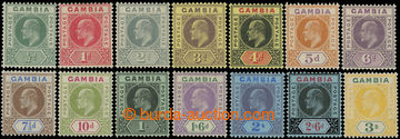 216793 - 1909 SG.72-85, Edward VII., ½P - 3Sh, complete set of 14 st