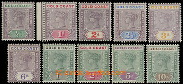 216807 - 1898-1902 SG.26-34, Victoria ½P - 10Sh, complete set 10 sta