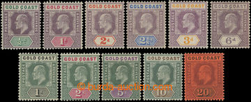 216808 - 1902 SG.38-48, Edward VII., ½P - 20Sh, complete set, wmk Cr
