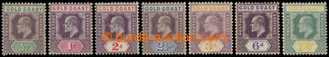 216809 - 1904-1906 SG.49-57, Edward VII., ½P - 2/6Sh, complete set o