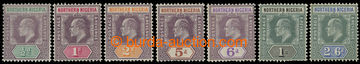 216838 - 1905-1907 SG.20-27, Edward VII., ½P - 2/6Sh, set of 7 stamp