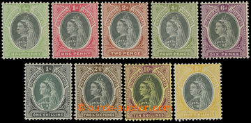 216841 - 1901-1902 SG.1-9, Victoria ½P - 5Sh, complete set of 9 stam