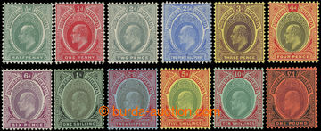 216844 - 1907-1911 SG.33-44, Edvard VII. ½P - £1, kompletní řada 