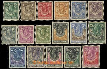 216849 - 1925-1929 SG.1-17, George V.  ½P - 20Sh, complete set, wmk 