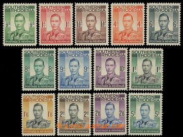 216855 - 1937 SG.40-52, George VI., ½P - £1, complete set; mint nev