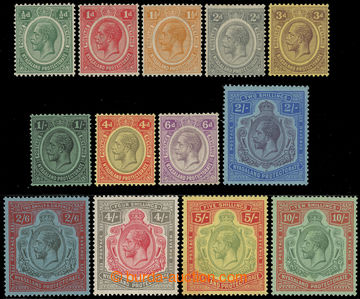 216867 - 1921-1933 SG.100-113, Jiří V., ½P - 10Sh, kompletní řad