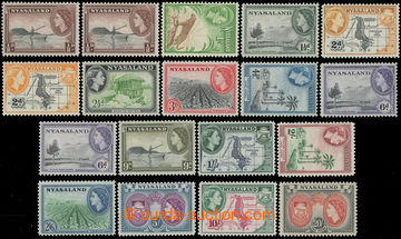 216870 - 1953-1954 SG.173-187, Alžběta II. ½P - 20Sh, kompletní s