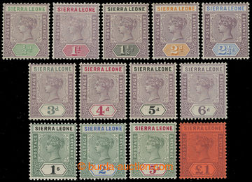 216875 - 1896-1897 SG.41-53, Victoria ½P - £1, complete set, wmk Cr