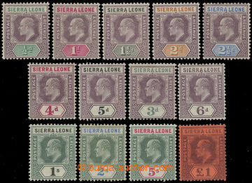 216876 - 1903 SG.73-85, Edward VII. ½P - £1, complete set of 13 sta