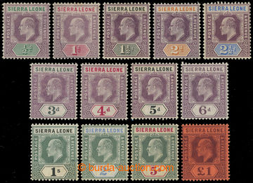 216878 - 1904-1905 SG.86-98, Edward VII. ½P - £1, complete set of 1