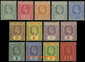 216880 - 1907-1912 SG.99-111, Edward VII. ½P - £1, complete set, wm