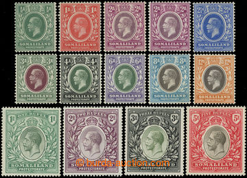 216889 - 1912-1919 SG.60-72, Jiří V. ½A - 5R, kompletní řada 13 