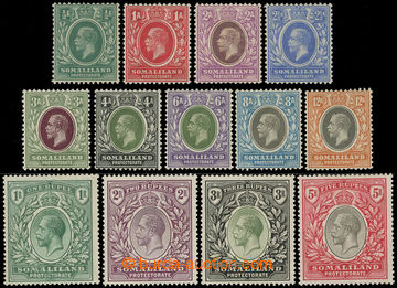216890 - 1921 SG.73-85, George V. ½A - 5R, complete set of 13 stamps