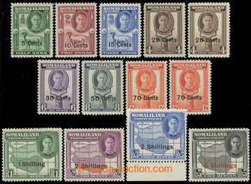 216898 - 1951 SG.125-135, George VI. 5C/½A - 5Sh/5R, complete set of