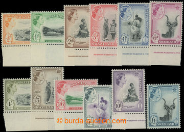 216901 - 1956 SG.53-64, Alžběta II. - Motivy, ½P - £1, kompletní