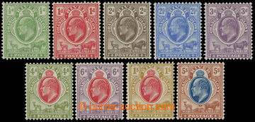 216906 - 1903-1904 SG.139-147, Edward VII. ½P - 5Sh, complete set 9 