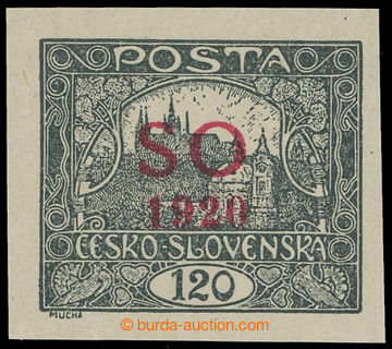 216950 -  Pof.SO18a, Hradčany 120h light čedá, carmine overprint; 