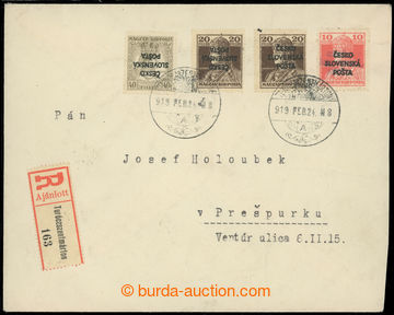 216952 - 1919 Žilina issue / Reg letter addressed to to Bratislava, 