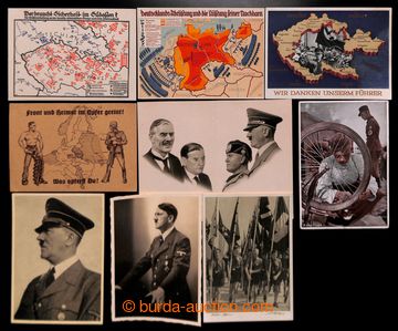 217006 - 1935-1943 sestava 9ks pohlednic s nacistickou propagandou; b