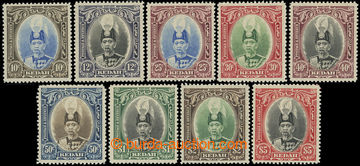 217031 - 1937 SG.60-68, Sultán Abdul 10C - $5, kompletní série, pr